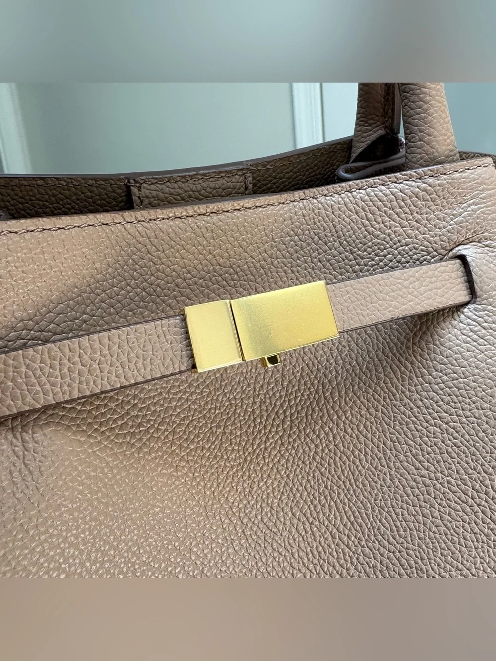 Demellier Midi New York Tote, Dark Sand